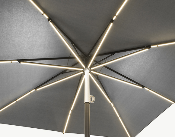 Parasol premium z wbudowanym oświetleniem LED