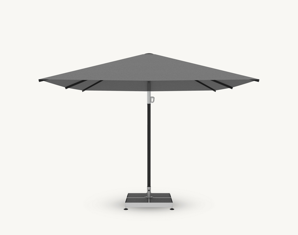 Parasol ogrodowy Atlantic 4 m² w kolorze szarym – poszycie akrylowe
