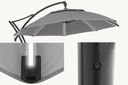 Parasol ogrodowy Ibiza z oświetleniem LED