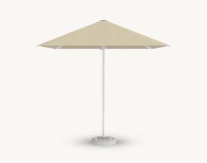 Parasol ogrodowy Barbados 2,5 m² w kolorze naturalnym – poszycie poliestrowe