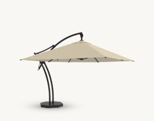 Parasol ogrodowy Ibiza 3,5 m w kolorze naturalnym – poszycie poliestrowe – nakładka
