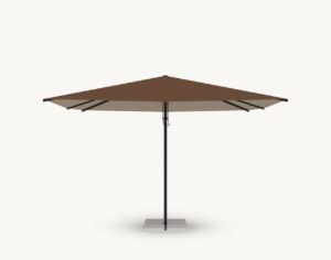 Parasol ogrodowy Rectangular 3×4 m w kolorze brązowym – poszycie poliestrowe