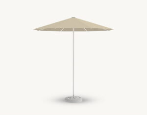 Parasol ogrodowy Rodos 2,5 m w kolorze naturalnym – poszycie poliestrowe