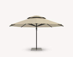 Parasol ogrodowy Vesuvio 5,5 m w kolorze naturalnym – poszycie poliestrowe