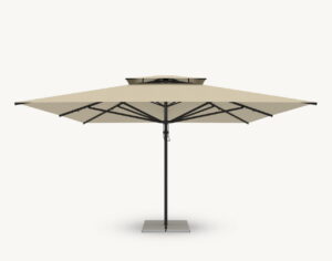 Parasol ogrodowy Vesuvio 5 m² w kolorze naturalnym – poszycie poliestrowe