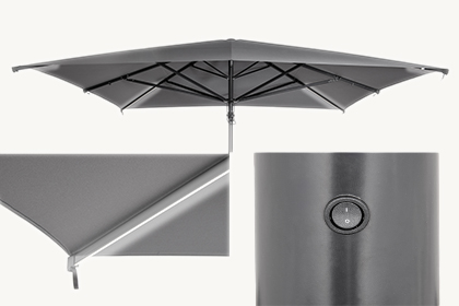 Parasol ogrodowy Vesuvio z oświetleniem LED