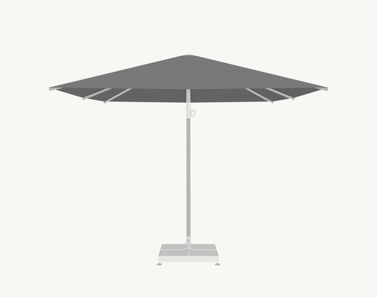 Parasol ogrodowy Atlantic 4 m² w kolorze szarym – poszycie akrylowe