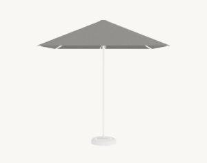 Parasol ogrodowy Barbados 2,5 m² w kolorze szarym – poszycie poliestrowe