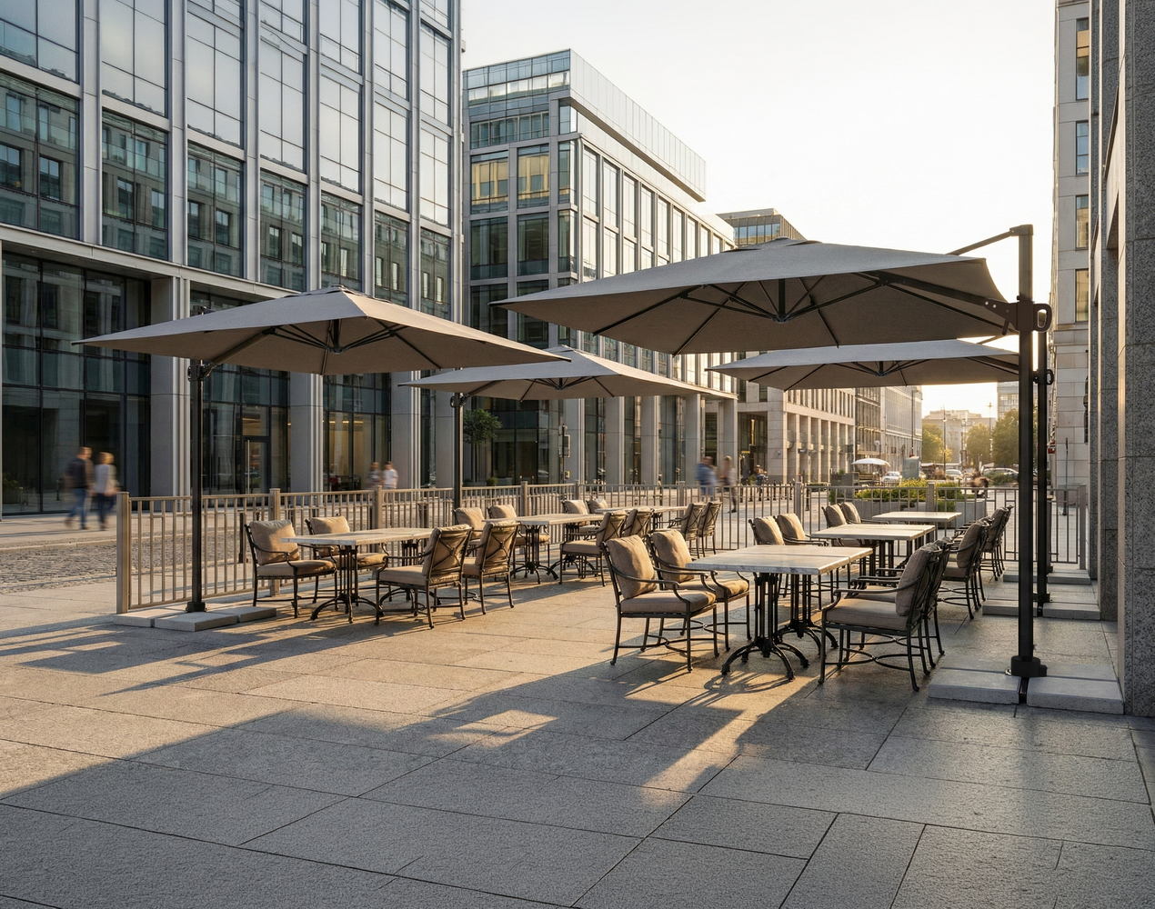 Parasol biznesowy Rio 3 m² w kolorze szarym