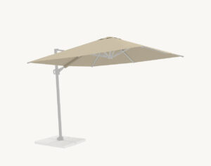 Parasol ogrodowy Rio 3 m² w kolorze naturalnym – poszycie poliestrowe – rotator