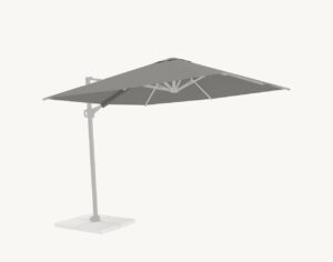 Parasol ogrodowy Rio 3 m² w kolorze szarym – poszycie poliestrowe – rotator