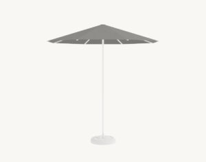 Parasol ogrodowy Rodos 2,5 m w kolorze szarym – poszycie poliestrowe