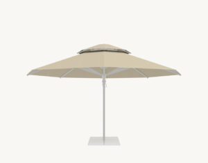 Parasol ogrodowy Vesuvio 5,5 m w kolorze naturalnym – poszycie poliestrowe